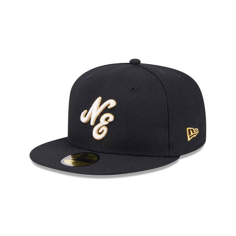 NEW ERA 59FIFTY DAY 70TH ANNIVERSARY BLACK NE SCRIPT LOGO 59FIFTY CAP