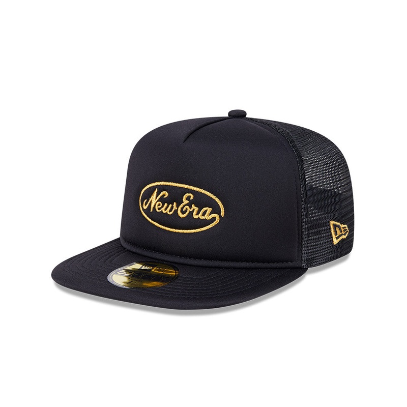 NEW ERA 59FIFTY DAY WORDMARK LOGO BLACK 59FIFTY AF CAP