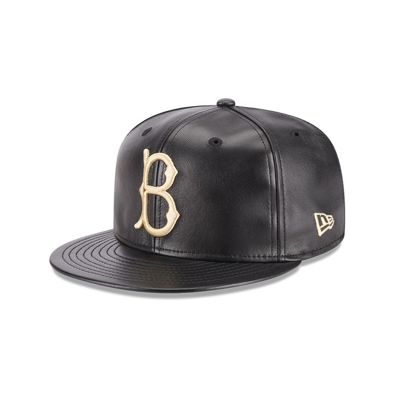 59FIFTY DAY BROOKLYN DODGERS BLACK LEATHER 59FIFTY CAP