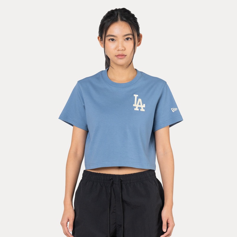 LOS ANGELES DODGERS COLOR ERA FADED BLUE WOMEN CROP TEE