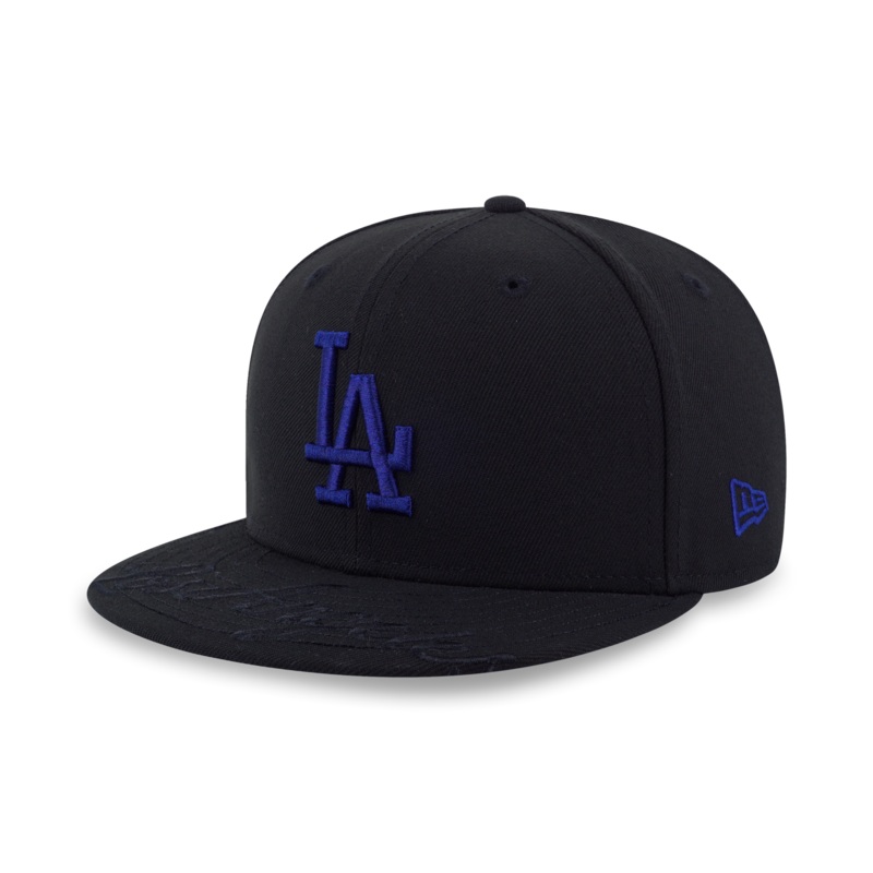 LOS ANGELES DODGERS MLB VISOR LOGO BLACK 9FIFTY CAP