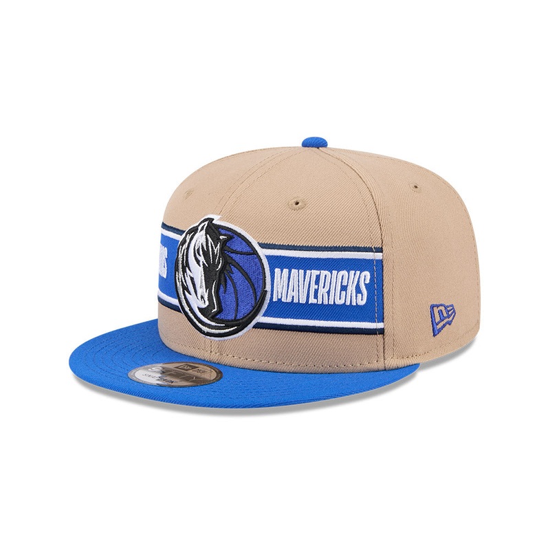 NBA DALLAS MAVERICKS DRAFT MED BLUE VISOR MED BEIGE 9FIFTY CAP