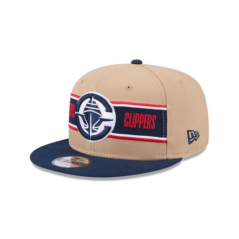 NBA LOS ANGELES CLIPPERS DRAFT MED BLUE VISOR MED BEIGE 9FIFTY CAP