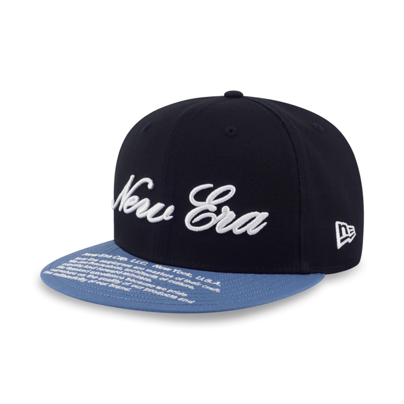 NEW ERA BASIC FADED BLUE VISOR BLACK 9FIFTY CAP