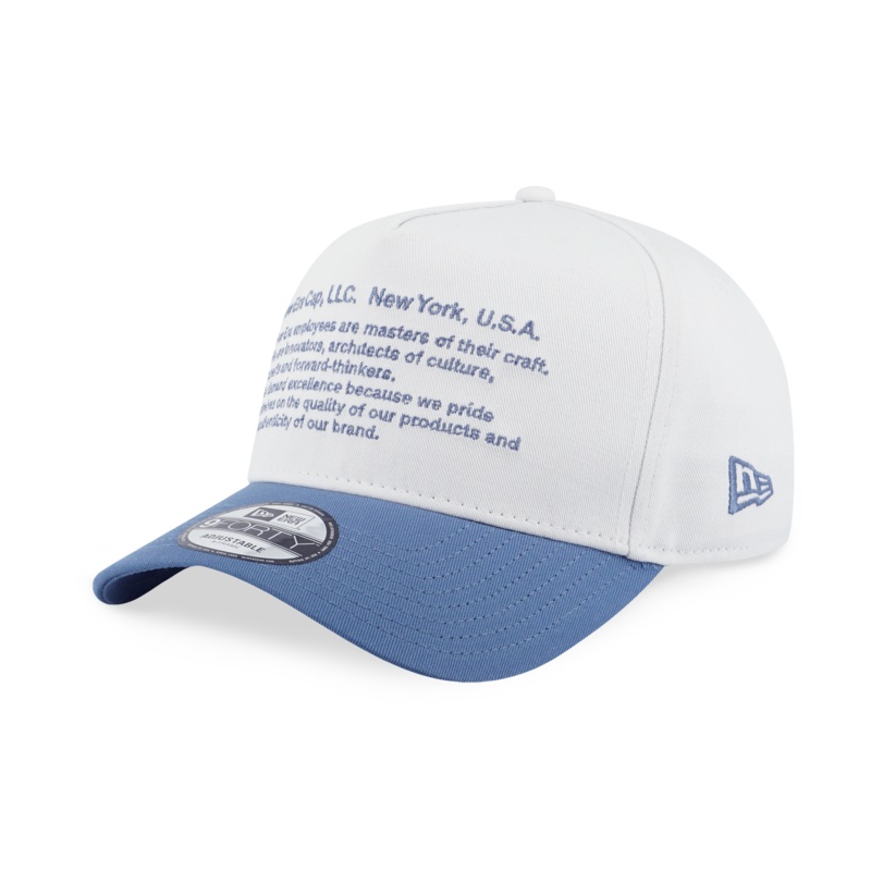 NEW ERA BASIC FADED BLUE VISOR WHITE 9FORTY AF CAP
