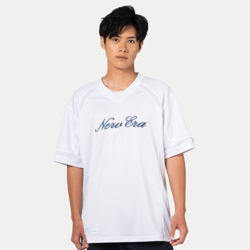 NEW ERA BASIC WHITE AMERICAN FOOTBALL JERSEY