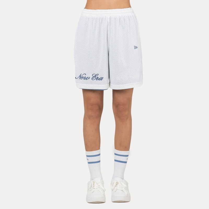 NEW ERA BASIC WHITE AND FADED BLUE REVERSIBLE SHORTS