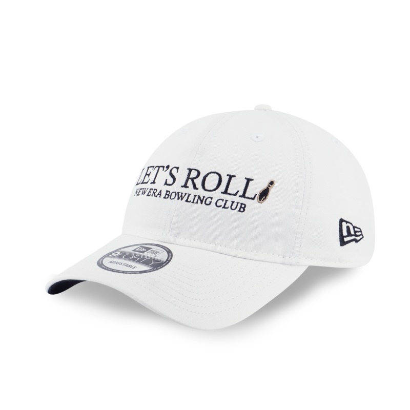 NEW ERA BOWLING CLUB LETS ROLL WHITE 9FORTY UNST CAP