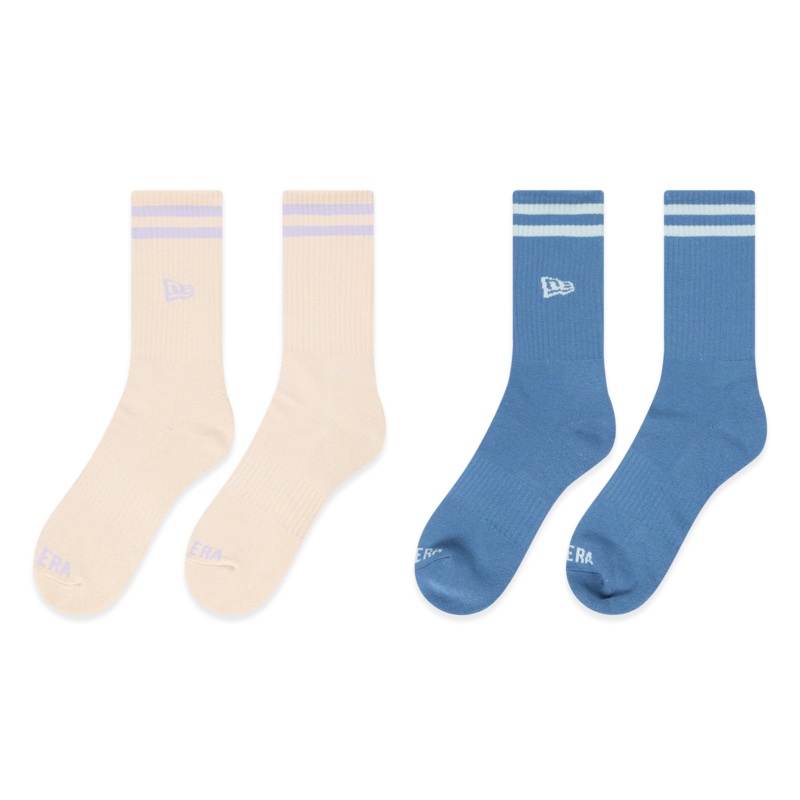 NEW ERA COLOR ERA 2 PACK BABY YELLOW AND FADED BLUE SOCKS