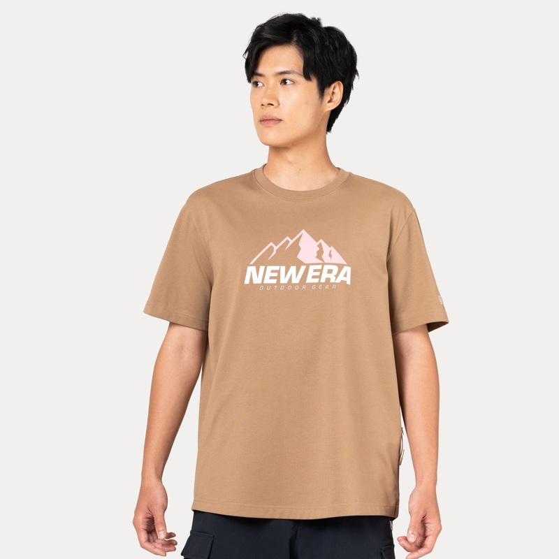 NEW ERA OUTDOOR BOLD COLOR KHAKI PERFORMANCE SHORT SLEEVE T-SHIRT