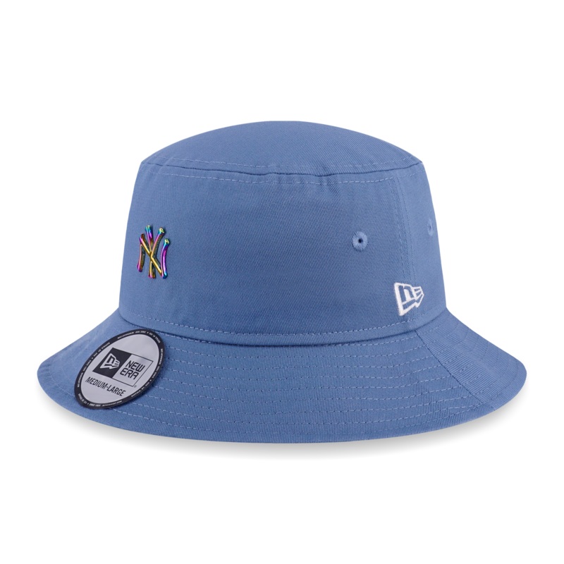 NEW YORK YANKEES MLB METAL BADGE FADED BLUE BUCKET 01