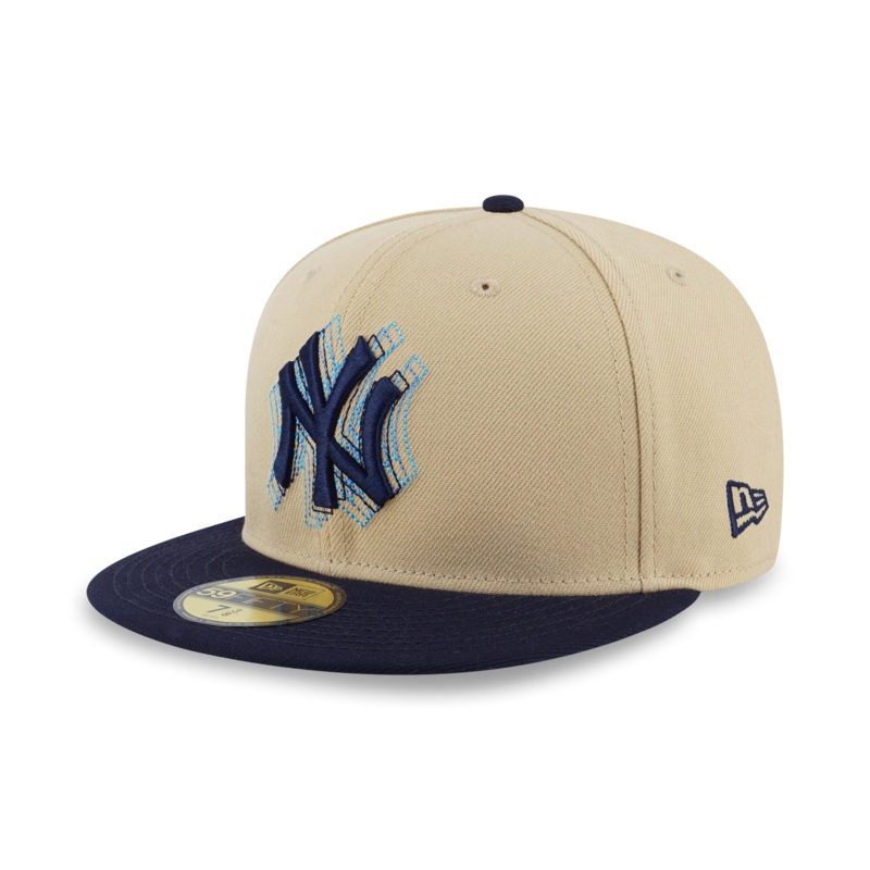 59FIFTY PACK – ILLUSION NEW YORK YANKEES COOPERSTOWN NAVY VISOR VEGAS GOLD 59FIFTY CAP
