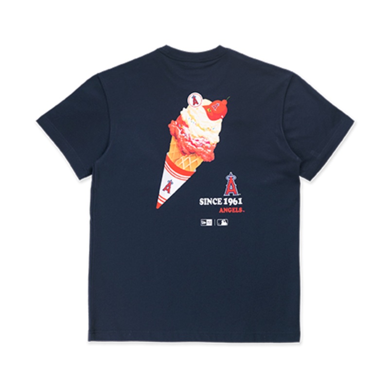 LOS ANGELES ANGELS HOME CHEERING NAVY SHORT SLEEVE T-SHIRT