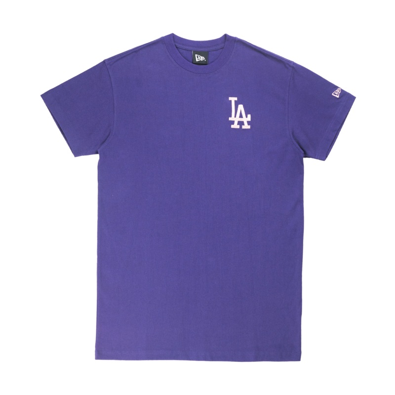 LOS ANGELES DODGERS COLOR ERA PURPLE WOMEN SHORT SLEEVE TEE DRESS