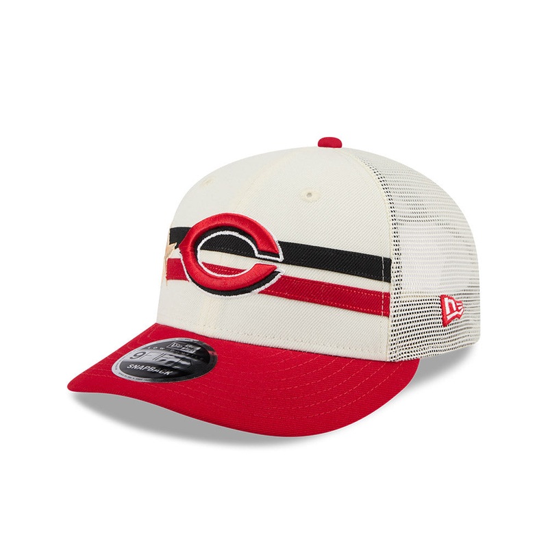 MLB ALL STAR GAME CINCINNATI REDS RED VISOR LIGHT CREAM LP 9FIFTY CAP