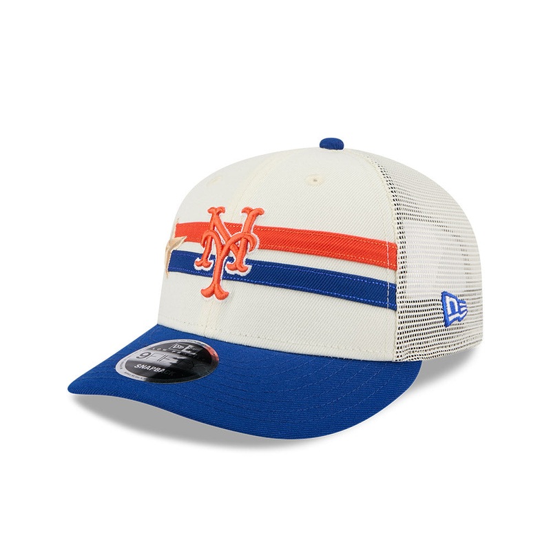MLB ALL STAR GAME NEW YORK METS BLUE VISOR LIGHT CREAM LP 9FIFTY CAP