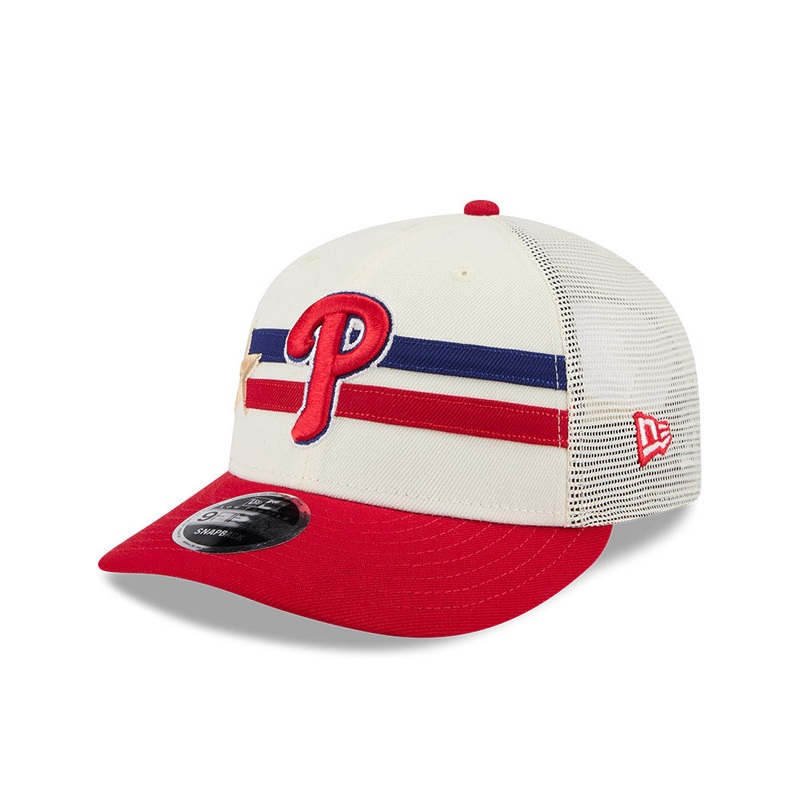 MLB ALL STAR GAME PHILADELPHIA PHILLIES RED VISOR LIGHT CREAM LP 9FIFTY CAP