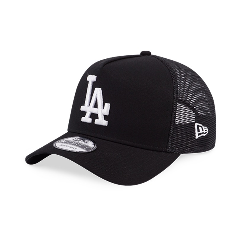 MLB LOS ANGELES DODGERS BASIC BLACK 9FORTY AF TRUCKER CAP