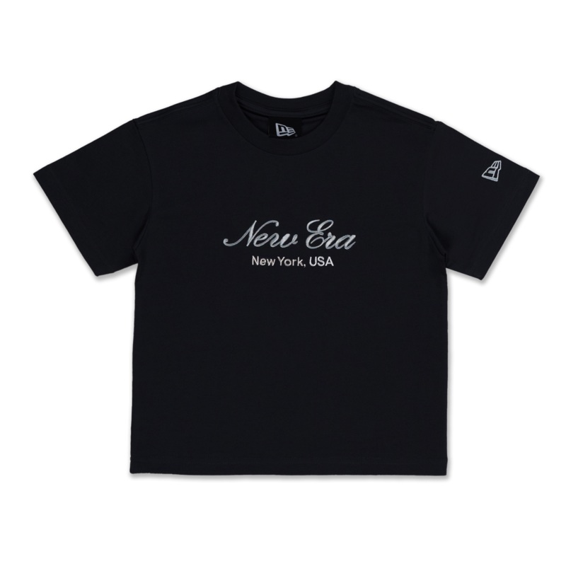 NEW ERA BASIC SCRIPT GRAPHITE KIDS SHORT SLEEVE T-SHIRT