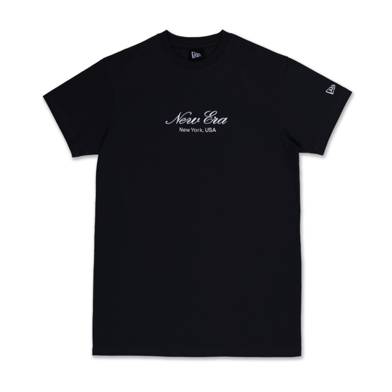 NEW ERA BASIC SCRIPT GRAPHITE WOMEN SHORT SLEEVE TEE DRESS