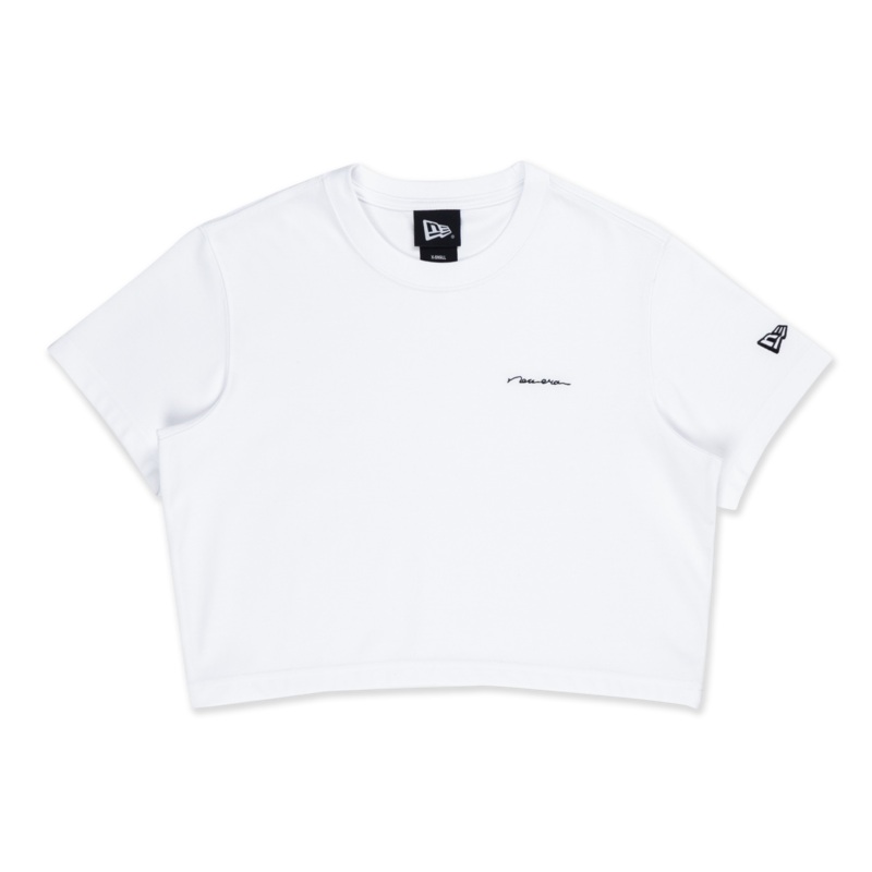 NEW ERA BASIC WHITE WOMEN CROP TEE