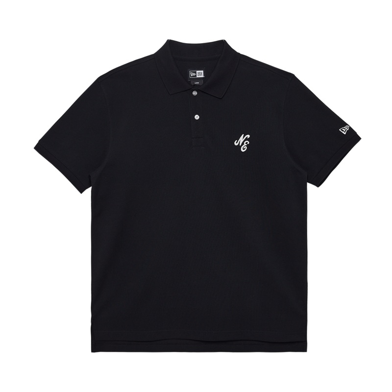 NEW ERA ESSENTIAL BLACK SHORT SLEEVE POLO SHIRT