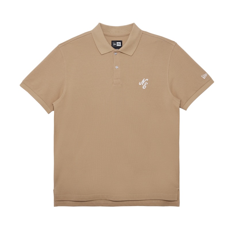 NEW ERA ESSENTIAL KHAKI SHORT SLEEVE POLO SHIRT