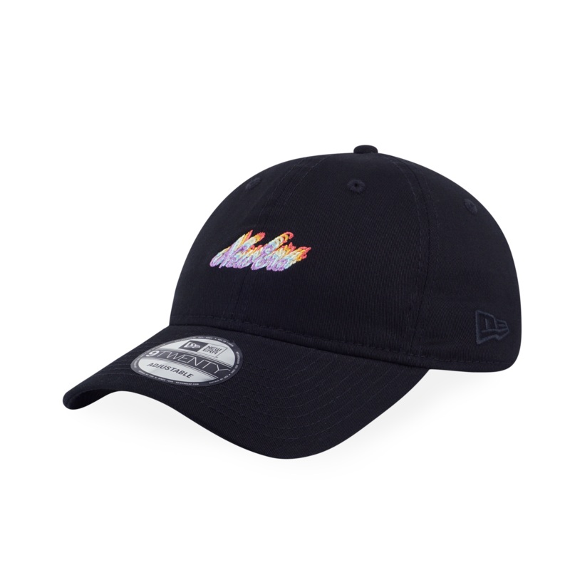 NEW ERA LIGHT RAINBOW LAYERED LOGO BLACK 9TWENTY CAP