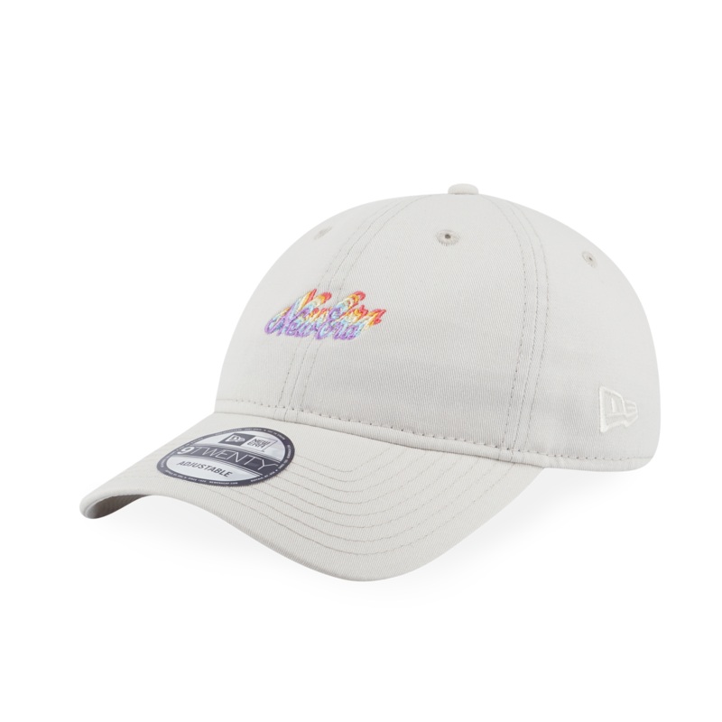 NEW ERA LIGHT RAINBOW LAYERED LOGO IVORY 9TWENTY CAP