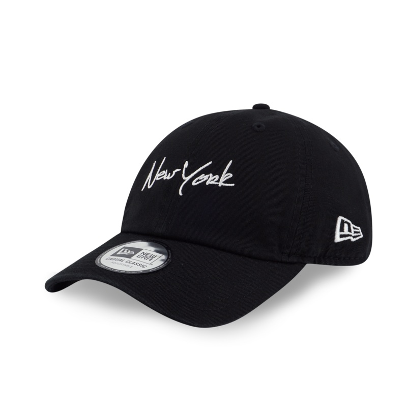 NEW ERA NEW YORK SCRIPT BLACK CASUAL CLASSIC CAP