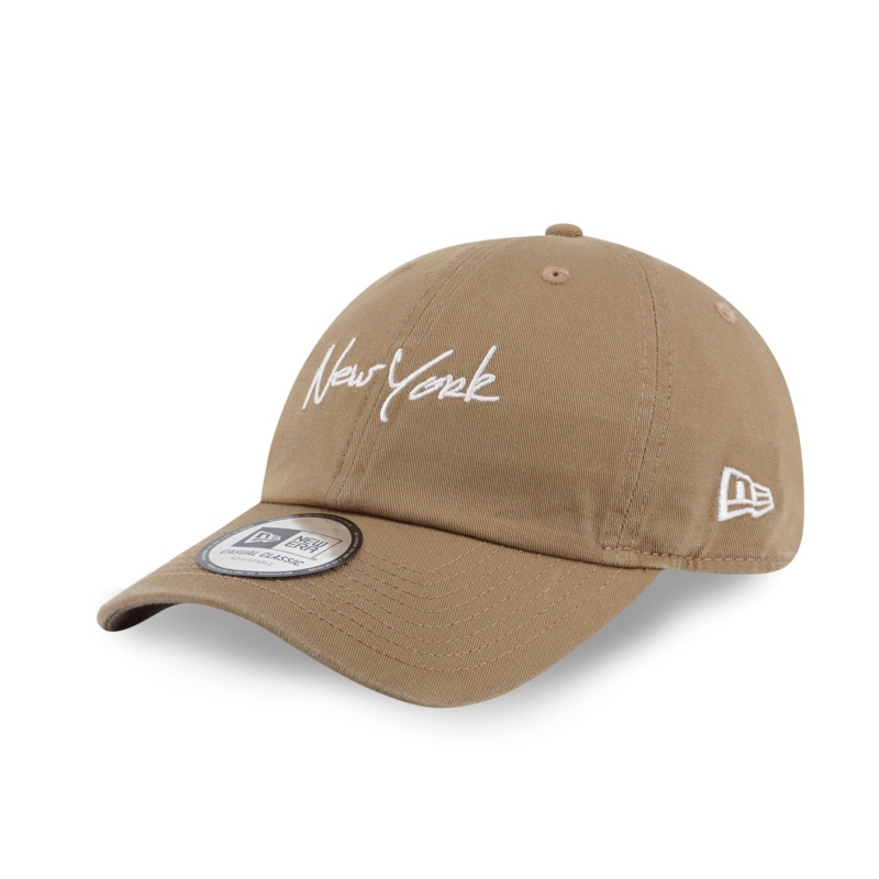 NEW ERA NEW YORK SCRIPT KHAKI CASUAL CLASSIC CAP