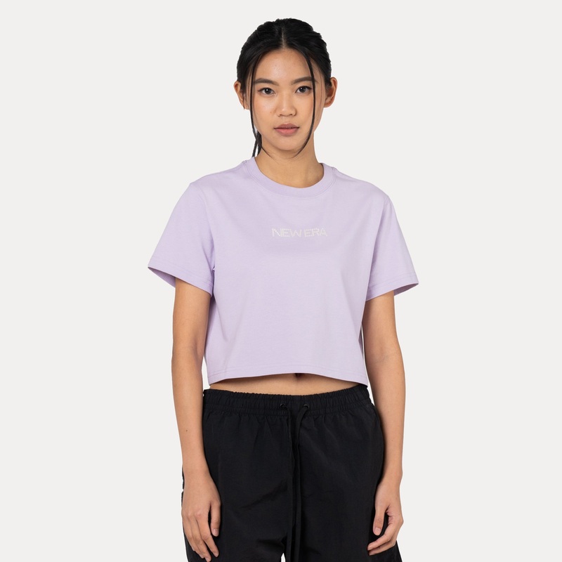 NEW ERA SAVOR THE MOMENT – PEARL PASTEL LILAC WOMEN CROP TEE