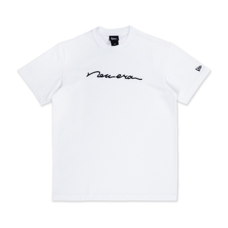 NEW ERA SCRIPT LOGO WHITE SHORT SLEEVE T-SHIRT