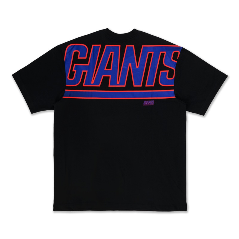 NEW YORK GIANTS NFL BLACK OVERSIZED SHORT SLEEVE T-SHIRT