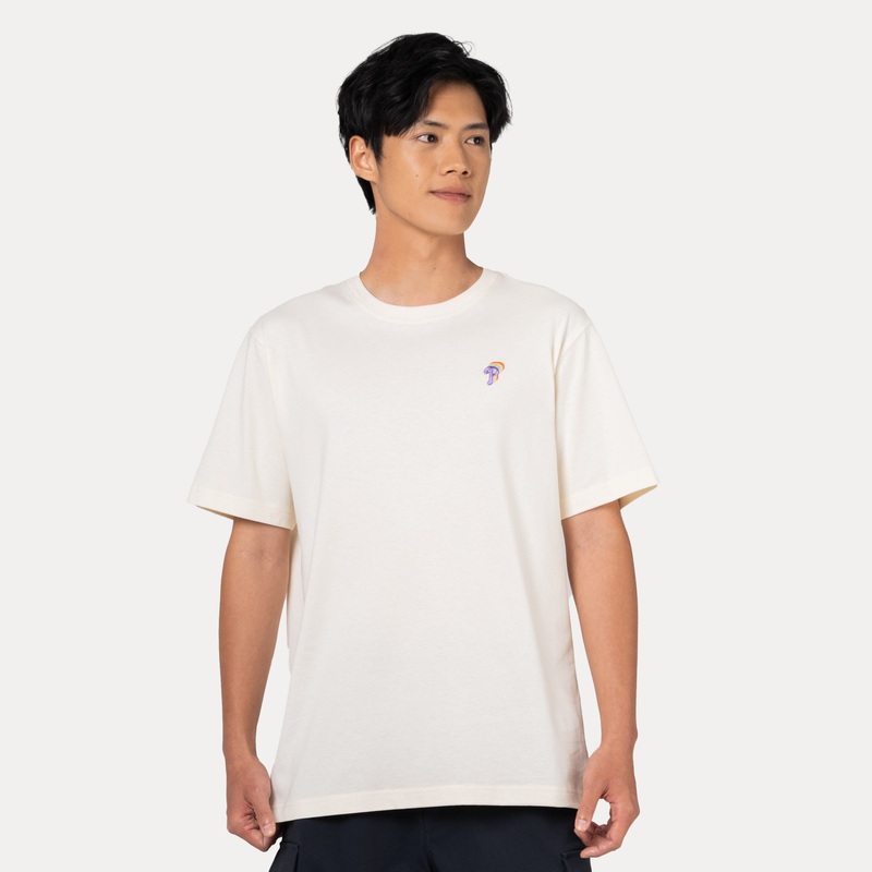 PHILADELPHIA PHILLIES LIGHT RAINBOW LAYERED LOGO IVORY REGULAR SHORT SLEEVE T-SHIRT