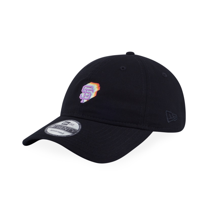 SAN FRANCISCO GIANTS LIGHT RAINBOW LAYERED LOGO BLACK 9TWENTY CAP