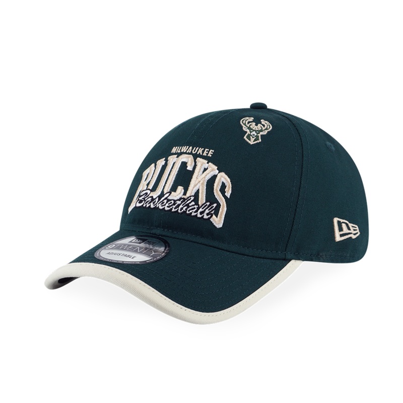 MILWAUKEE BUCKS NBA BASKETRY DARK GREEN 9TWENTY CAP