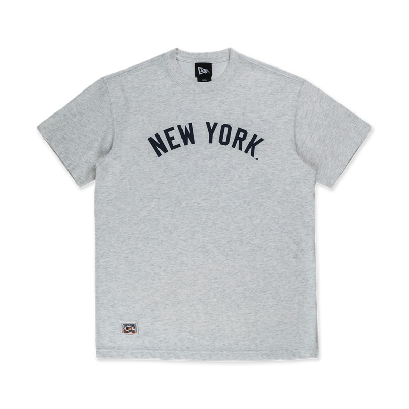 MLB NEW YORK YANKEES COOPERSTOWN LIGHT HEATHER GRAY SHORT SLEEVE T-SHIRT