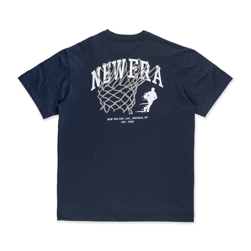 NEW ERA BASKETBALL CLUB NAVY SHORT SLEEVE T-SHIRT
