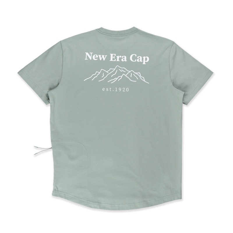 NEW ERA MOUNTAIN EDGE EVEREST GREEN PERFORMANCE SHORT SLEEVE T-SHIRT