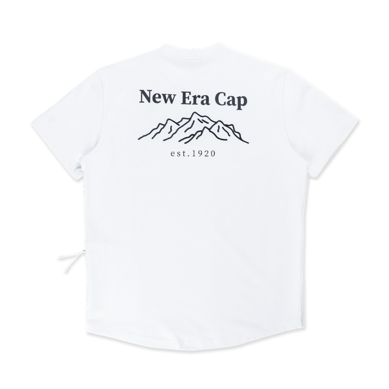NEW ERA MOUNTAIN EDGE WHITE PERFORMANCE SHORT SLEEVE T-SHIRT