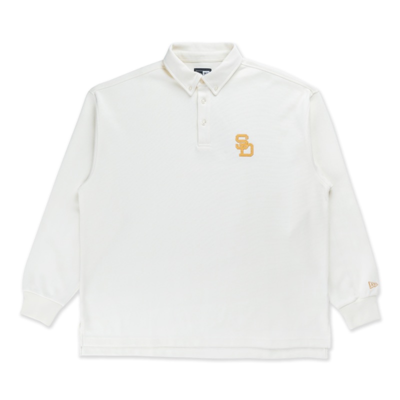 SAN DIEGO PADRES COMFORT IVORY LONG SLEEVE POLO SHIRT