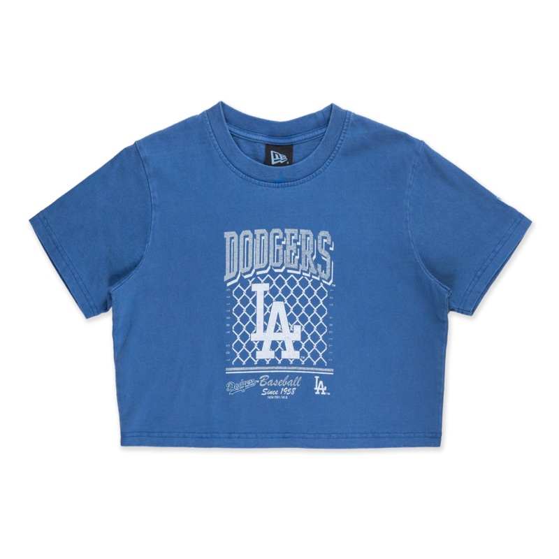 LOS ANGELES DODGERS OLD SCHOOL SPORT AP BLUE WOMEN CROP TEE