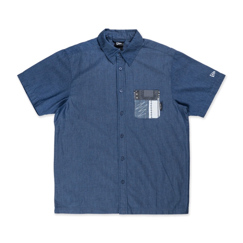 NEW ERA BORO CONTEMPORARY NAVY WOVEN SHIRT