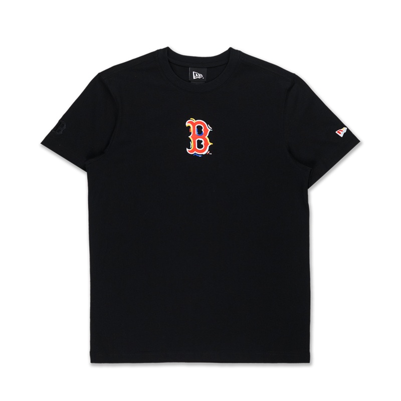 BOSTON RED SOX TINT BRUSH BLACK SHORT SLEEVE T-SHIRT