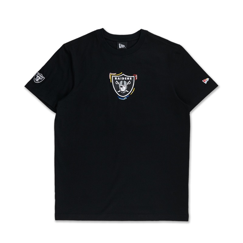 LAS VEGAS RAIDERS TINT BRUSH BLACK SHORT SLEEVE T-SHIRT