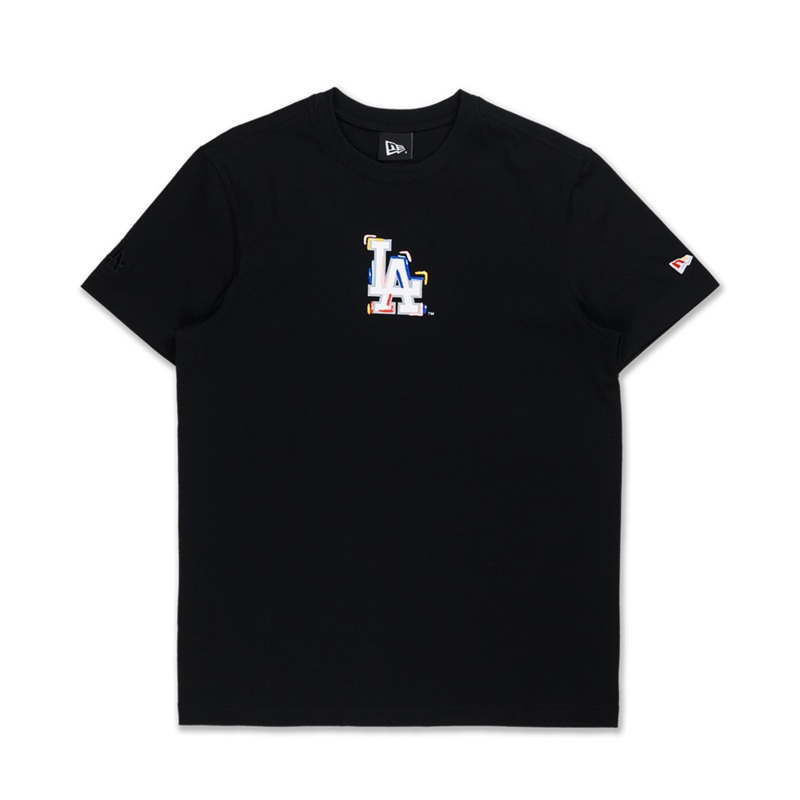LOS ANGELES DODGERS TINT BRUSH BLACK SHORT SLEEVE T-SHIRT