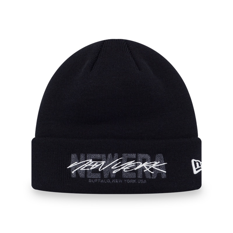 NEW ERA ODE TO NY BLACK 6 DART CUFF BEANIE