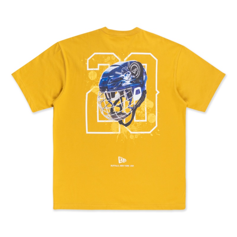 NEW ERA STREET DANGLE YELLOW MUSTARD OVERSIZED SHORT SLEEVE T-SHIRT