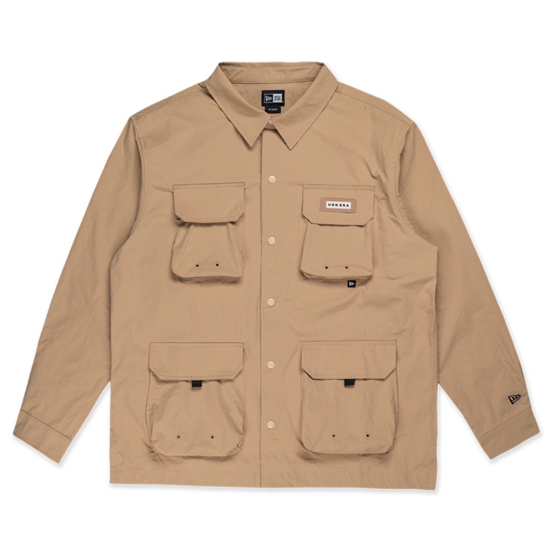 NEW ERA URBAN COMMUTER KHAKI LONG SLEEVE WOVEN SHIRT